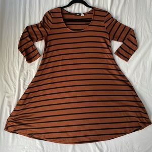 BDG Urban Outfitters orange/black striped dress